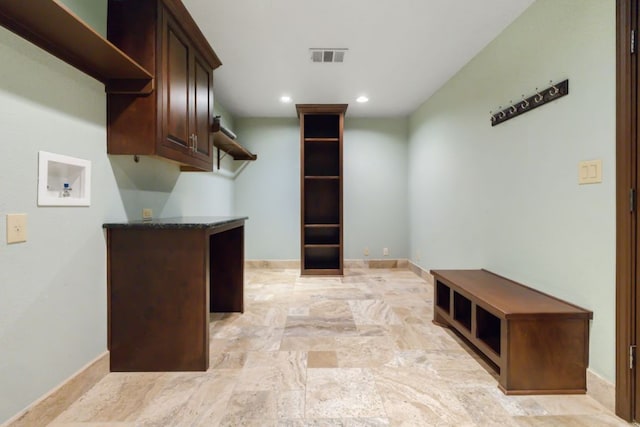 10810 River Terrace Cir, Austin, TX 78733 - laundry area with cabinet space, washer hookup, and recessed lighting