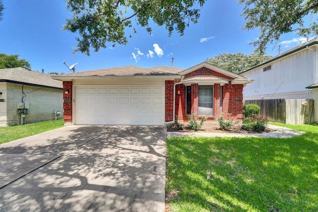 1718 Zydeco Dr, Round Rock, TX 78664 - ranch-style home featuring brick siding, a garage, and driveway