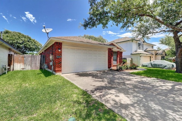 1718 Zydeco Dr, Round Rock, TX 78664 - view of front of home with brick siding, concrete driveway, and a garage