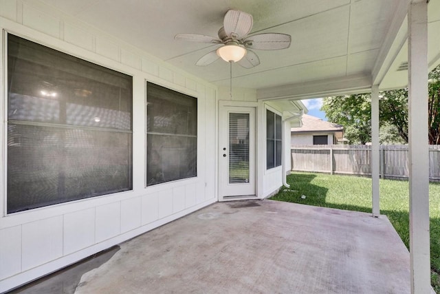 1718 Zydeco Dr, Round Rock, TX 78664 - view of patio featuring a ceiling fan
