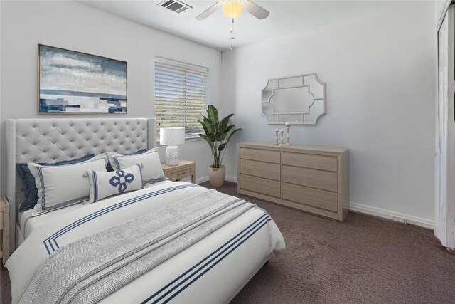 1424 Roxannes Run, Pflugerville, TX 78660 - carpeted bedroom featuring baseboards and a ceiling fan