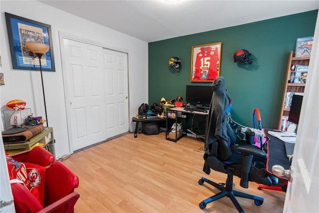 1424 Roxannes Run, Pflugerville, TX 78660 - office area featuring wood finished floors