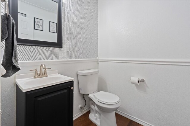 1424 Roxannes Run, Pflugerville, TX 78660 - bathroom with vanity and wood finished floors