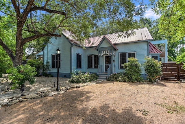 2109 Nickerson St, Austin, TX 78704 - view of front of property featuring a standing seam roof, a metal roof, and crawl space