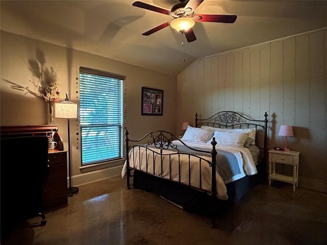 304 Bluestem Cv, Georgetown, TX 78633 - bedroom with lofted ceiling and ceiling fan