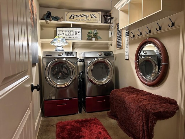 304 Bluestem Cv, Georgetown, TX 78633 - laundry area featuring washing machine and clothes dryer