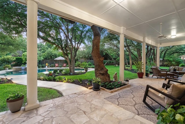 2319 Woodway Dr, Round Rock, TX 78681 - fenced backyard with a patio area