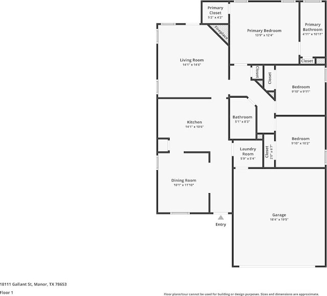 18111 Gallant St, Manor, TX 78653 - view of room layout