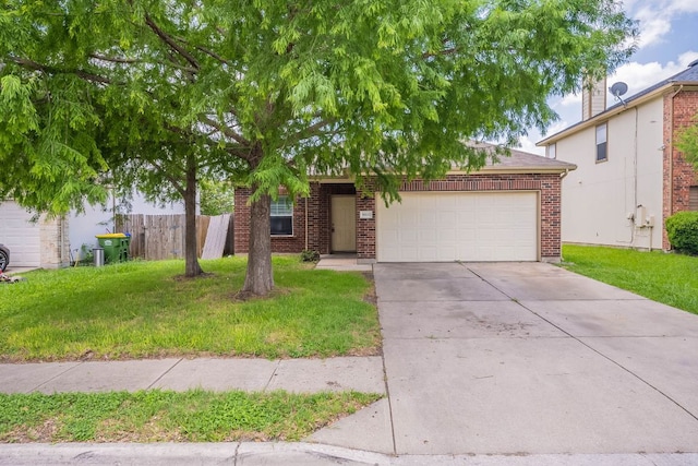 18111 Gallant St, Manor, TX 78653 - view of property hidden behind natural elements featuring a garage, driveway, and brick siding