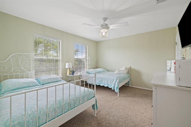216 Prairie Verbena Dr, Kyle, TX 78640 - bedroom with carpet flooring and a ceiling fan