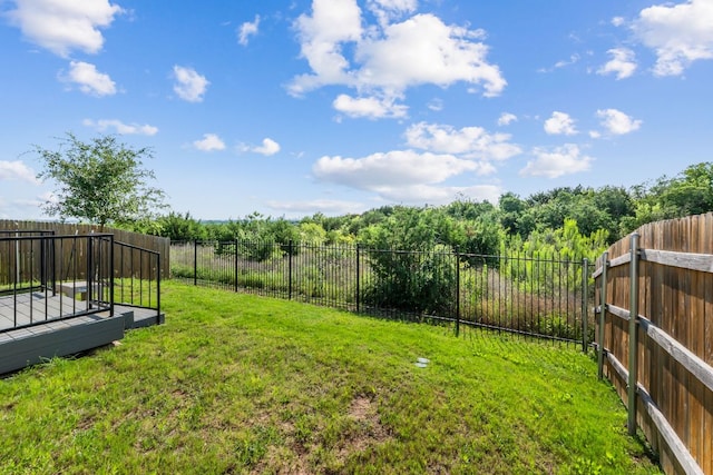 7514 Daves Landing Dr, Austin, TX 78724 - fenced backyard featuring a deck