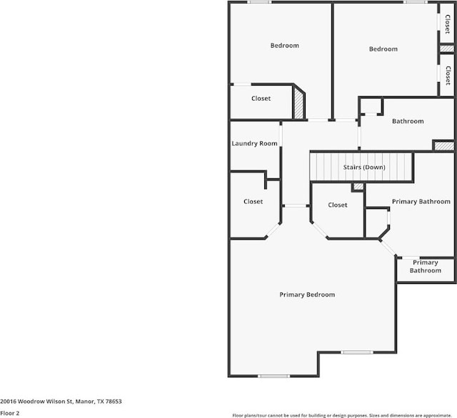 20016 Woodrow Wilson St, Manor, TX 78653 - view of property floor plan