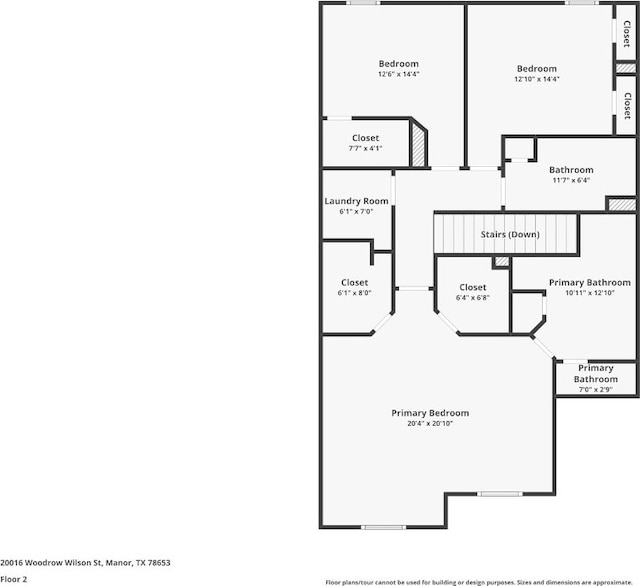 20016 Woodrow Wilson St, Manor, TX 78653 - view of home floor plan