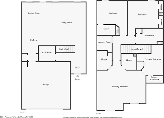 20016 Woodrow Wilson St, Manor, TX 78653 - view of floor plan / room layout