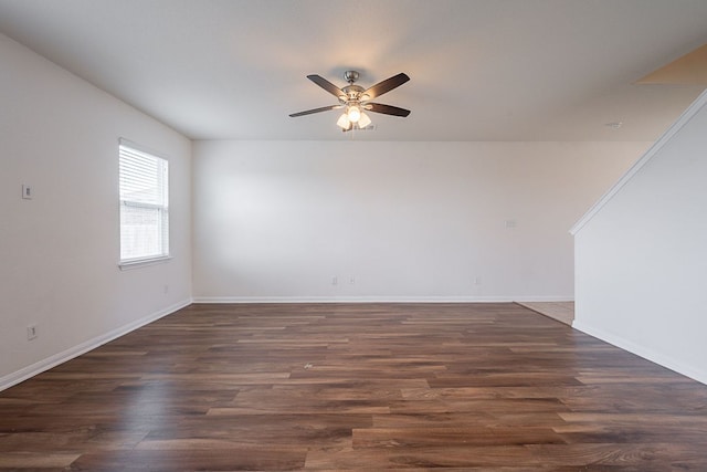 20016 Woodrow Wilson St, Manor, TX 78653 - unfurnished room featuring a ceiling fan and dark wood finished floors