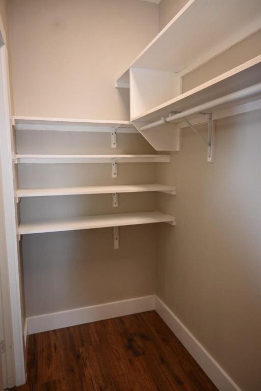 215 E 8th St, Elgin, TX 78621 - walk in closet featuring dark wood-style floors