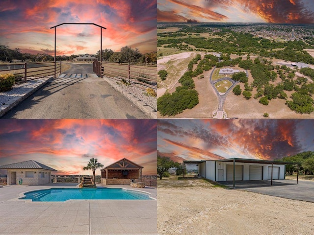 8300 Money Pit Rd, Killeen, TX 76542 - pool at dusk with a patio area
