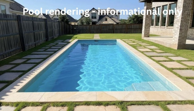 2437 Burberry Ln, Leander, TX 78641 - view of swimming pool with a fenced backyard