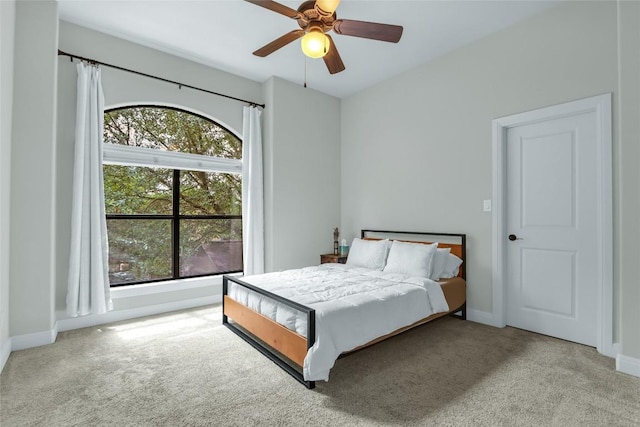 2312 Thornton Rd Unit B, Austin, TX 78704 - carpeted bedroom featuring baseboards and ceiling fan