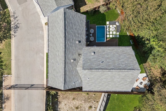 5703 Taunton Dr, Austin, TX 78723 - aerial view of property and surrounding area with a pool area