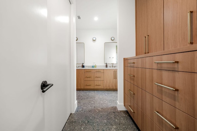 1703 Miami Dr, Austin, TX 78733 - hall featuring baseboards and a sink