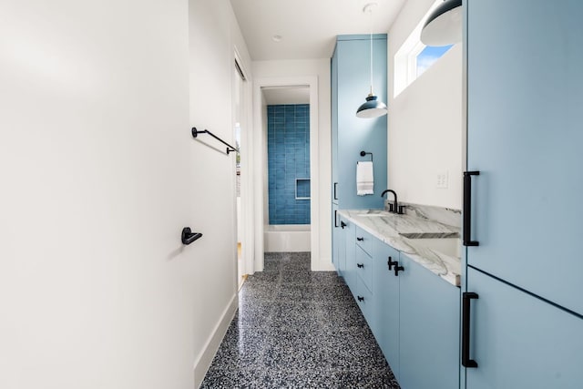 1703 Miami Dr, Austin, TX 78733 - full bath featuring double vanity and shower / bathtub combination
