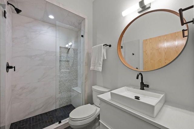 4904 Old Bee Caves Rd, Austin, TX 78746 - full bathroom with vanity and a stall shower