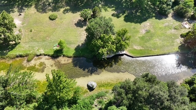 2501 Woodbine Cir, Georgetown, TX 78628 - aerial view of property's location featuring a large body of water
