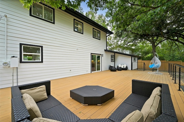 2114 Vanderbilt Ln, Austin, TX 78723 - deck featuring an outdoor hangout area