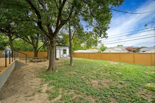 2114 Vanderbilt Ln, Austin, TX 78723 - fenced backyard featuring a shed