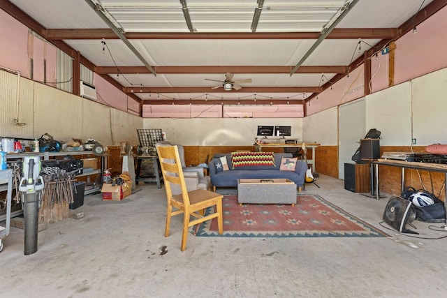 11551 Fm 32, Fischer, TX 78623 - garage featuring a ceiling fan
