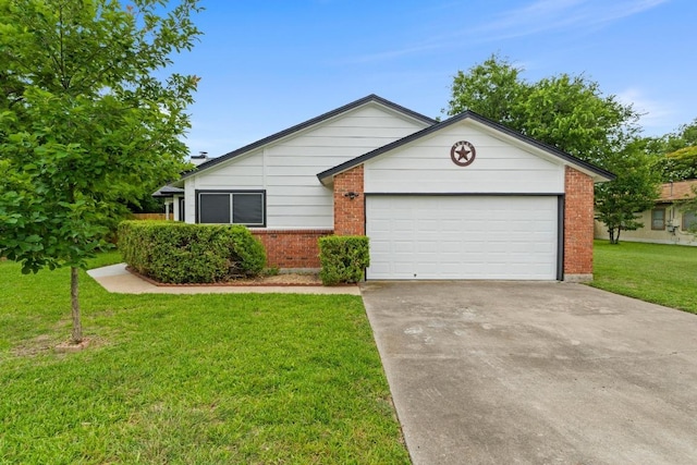 13402 Briar Hollow Dr, Austin, TX 78729 - single story home featuring brick siding, driveway, an attached garage, and a front yard