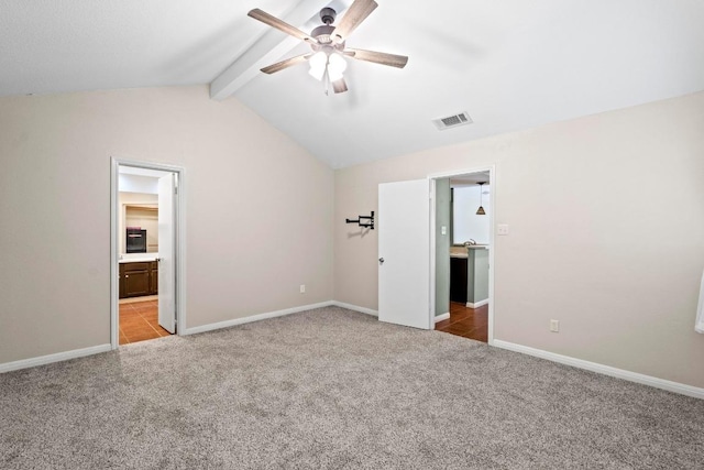 13402 Briar Hollow Dr, Austin, TX 78729 - unfurnished bedroom with carpet, ensuite bathroom, and ceiling fan