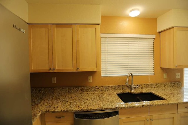 409-411 Cypress Ln, Round Rock, TX 78664 - kitchen featuring stainless steel dishwasher and light stone counters