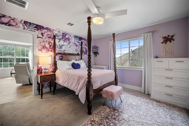 7308 Black Mountain Dr, Austin, TX 78736 - bedroom featuring a ceiling fan and baseboards