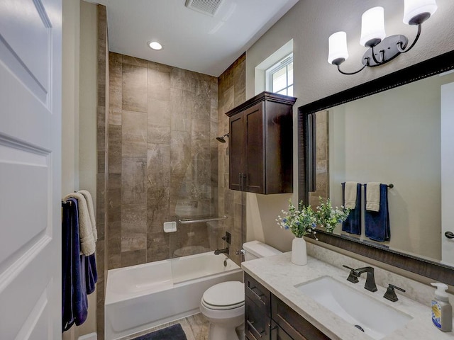 217 Skipping Cedar St, San Marcos, TX 78666 - full bath with vanity, washtub / shower combination, and recessed lighting