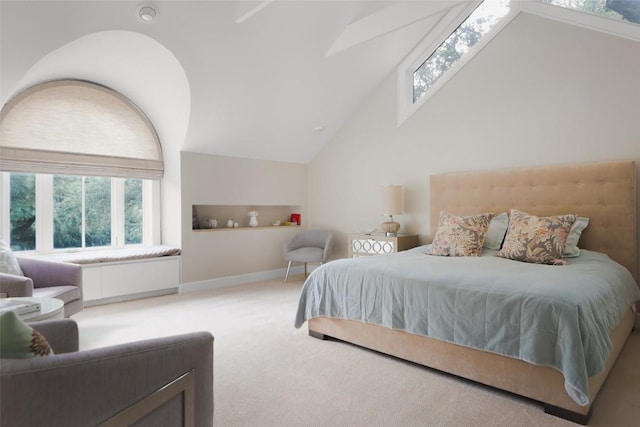 5301 Maryanna Dr, Austin, TX 78746 - bedroom with carpet and high vaulted ceiling