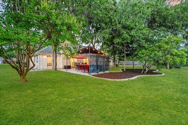 2802 Brandy Ln, Georgetown, TX 78628 - view of yard featuring a patio area and a gazebo