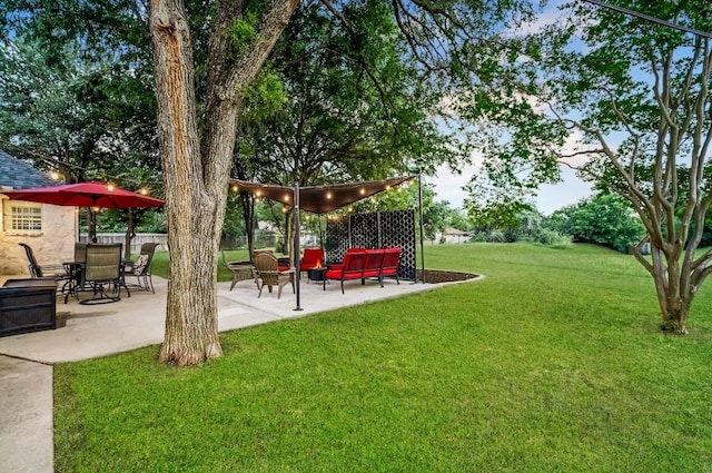 2802 Brandy Ln, Georgetown, TX 78628 - view of green lawn featuring a patio area