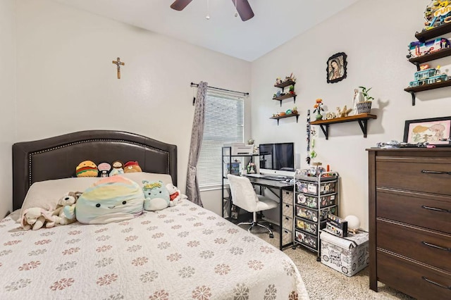 803 Ranchero Rd, Leander, TX 78641 - bedroom with a ceiling fan and a desk