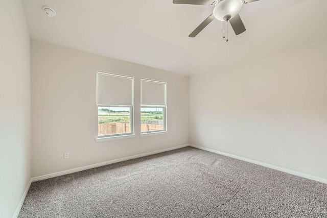 2871 Mill Run Bnd, Round Rock, TX 78665 - carpeted spare room featuring a ceiling fan and a smoke detector