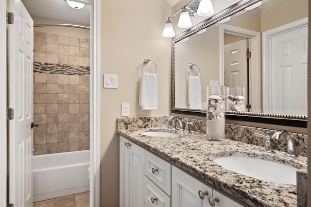 10008 Inshore Dr, Austin, TX 78730 - full bath featuring double vanity and shower / bathtub combination