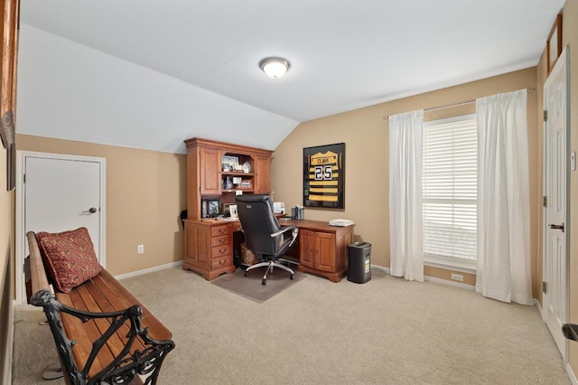 10008 Inshore Dr, Austin, TX 78730 - home office with light carpet and vaulted ceiling