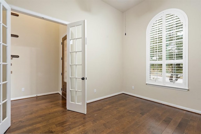 5505 Cypress Ranch Blvd, Spicewood, TX 78669 - unfurnished room featuring french doors and wood-type flooring
