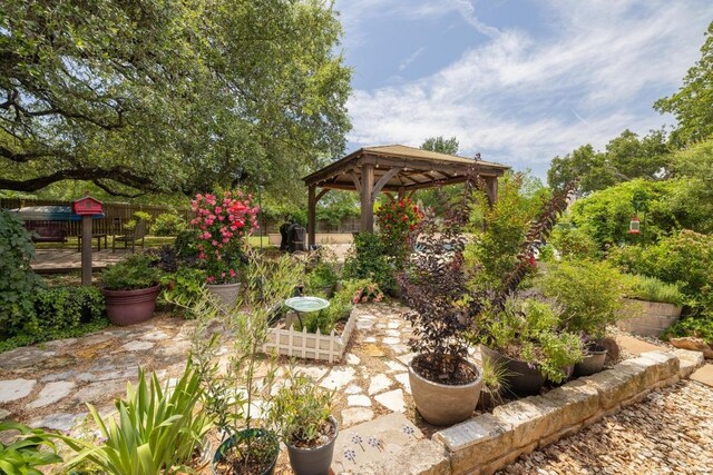 116 Ridgecrest Rd, Georgetown, TX 78628 - view of patio with a gazebo