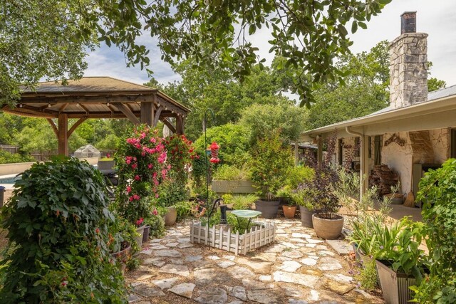 116 Ridgecrest Rd, Georgetown, TX 78628 - view of patio / terrace with a gazebo