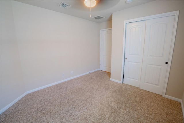 11612 Yeadon Way, Austin, TX 78717 - unfurnished bedroom featuring light colored carpet, a closet, and ceiling fan
