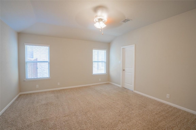 11612 Yeadon Way, Austin, TX 78717 - spare room with carpet flooring, ceiling fan, and lofted ceiling