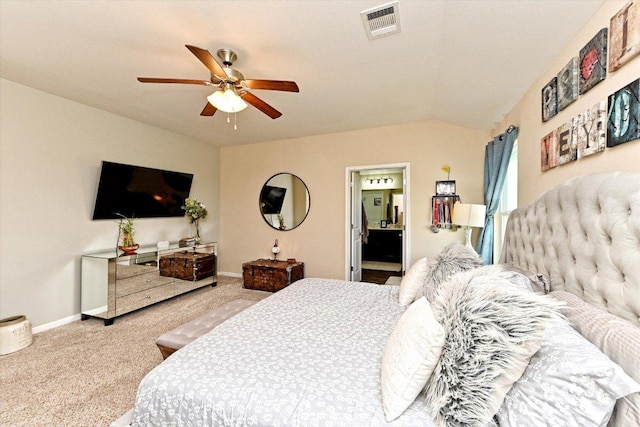 11600 Santa Elena Ln, Austin, TX 78717 - bedroom with carpet floors, ceiling fan, and ensuite bath