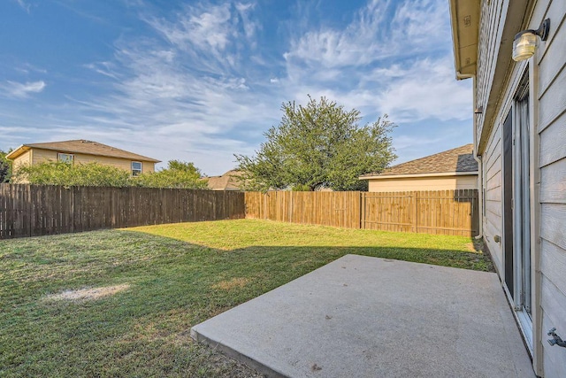 132 Hillhouse Ln, Manchaca, TX 78652 - fenced backyard featuring a patio